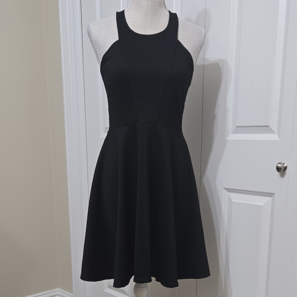 POOF COUTURE Elegant Black Sleeveless Dress Sz M